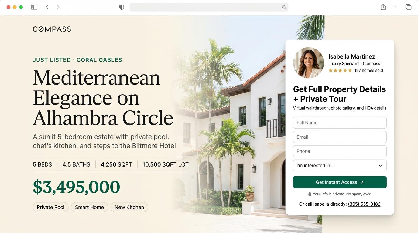 Listing page example